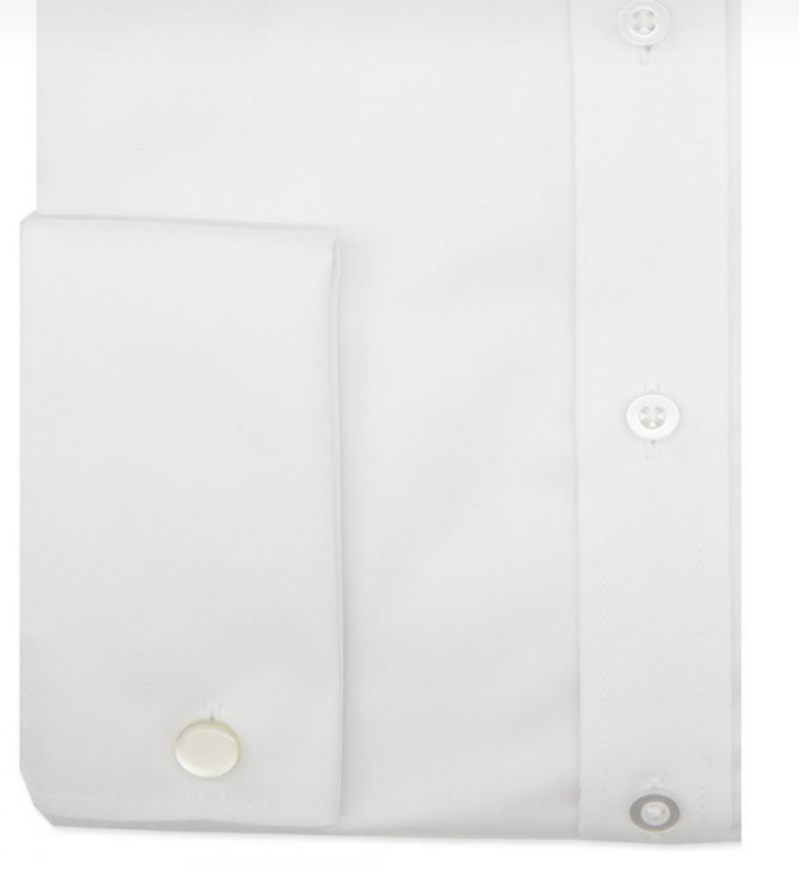 D2 Paradigm Classic Double Cuff Shirt White SLS8511/A-2